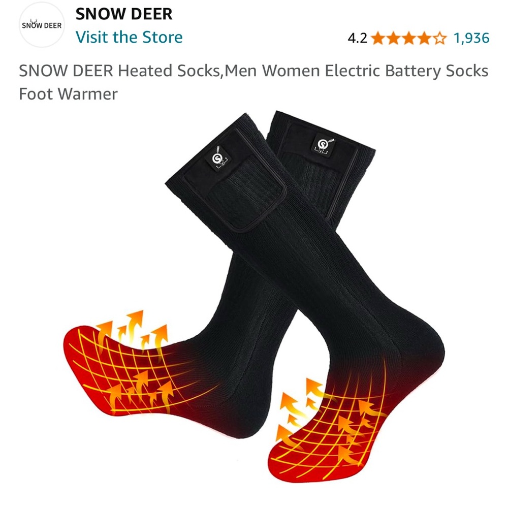Brand new heated socks from Snowdeer